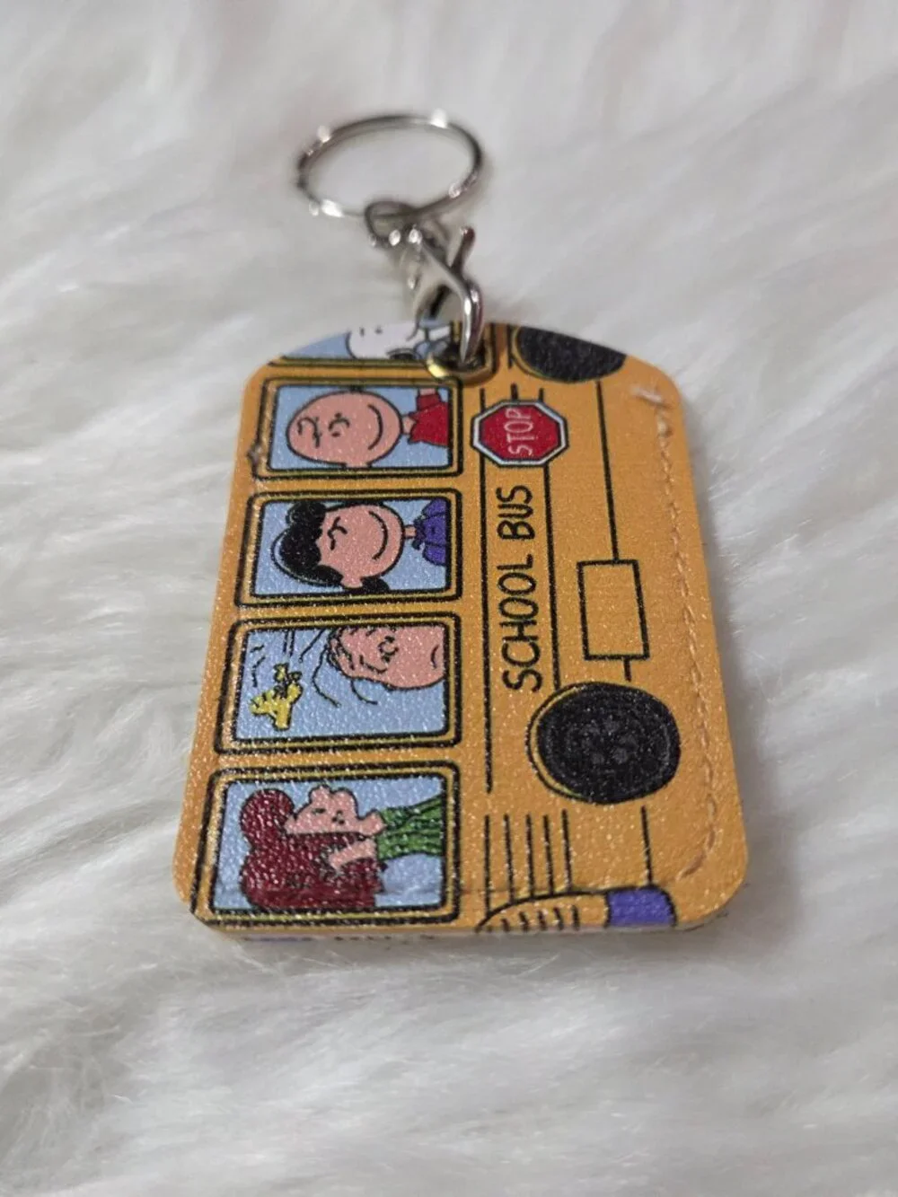 Peanuts School Bus Keychain